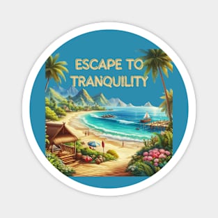 Escape to Tranquility  Tropical Beach Saltwater Therapy Magnet